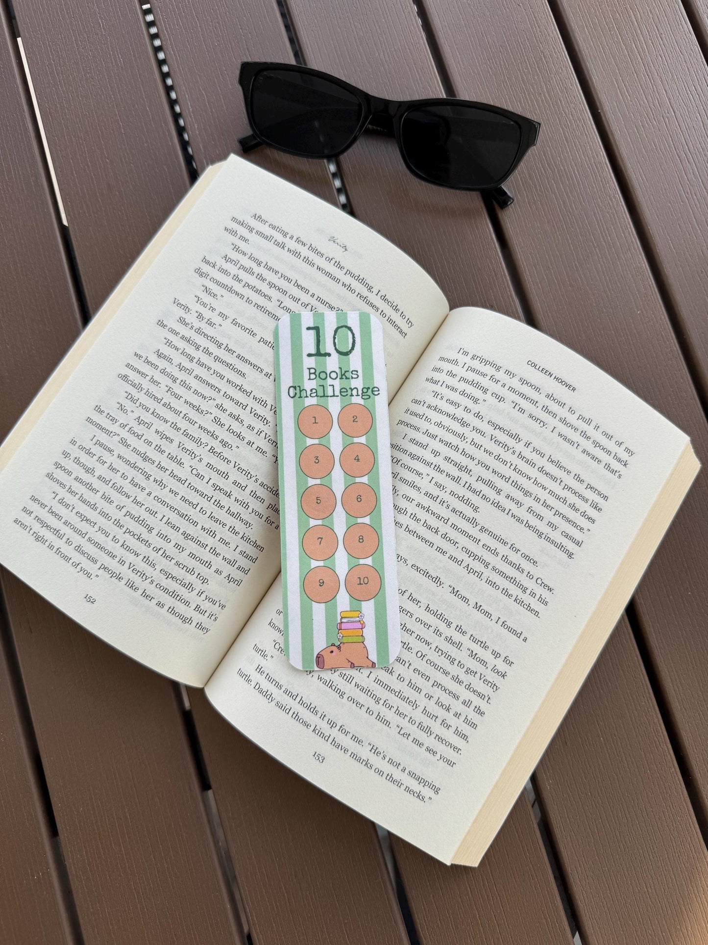 Capybara Book Challenge Bookmark!
